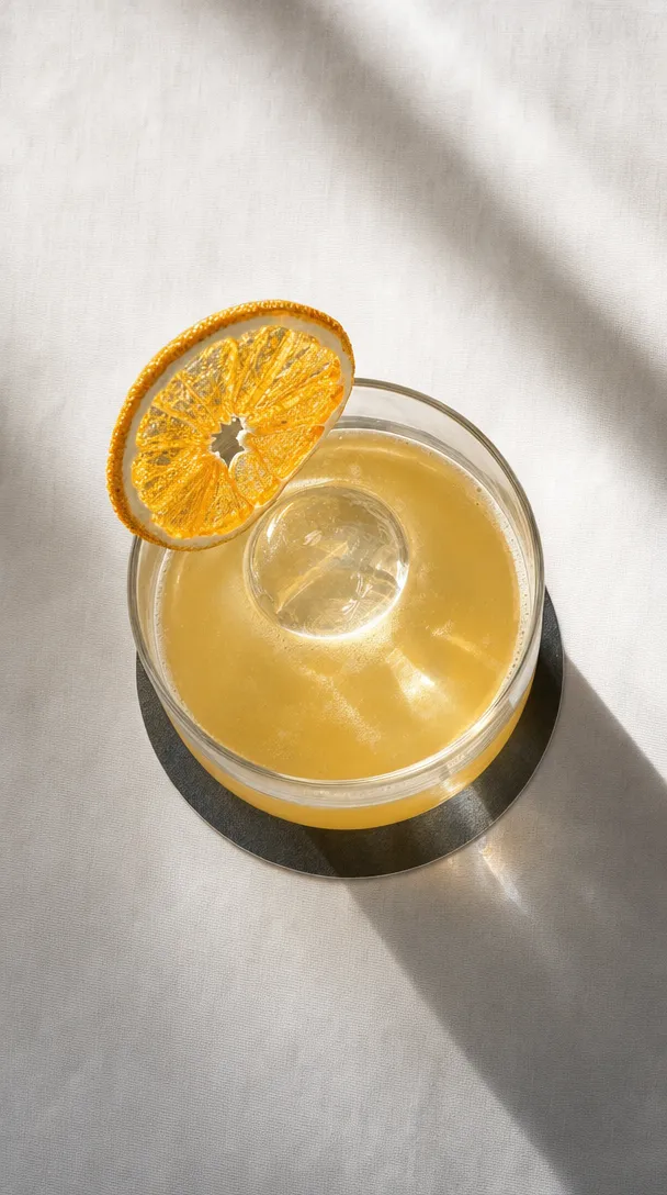Whisky sour, studio output, in the hand